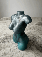 Handmade Resin Female Bust – Elegant, Ethereal & Lightly Shimmered