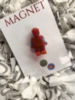 Handmade Resin Brick Person Magnet – Fun, Colourful & Collectable