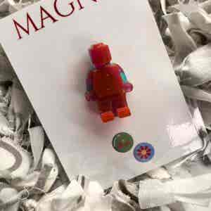 Handmade Resin Brick Person Magnet – Fun, Colourful & Collectable